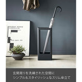 Yamazaki Slim Umbrella Stand Black Approx. W22XD12XH50cm Tower Water saucer can be removed Height 50cm Stable 4929