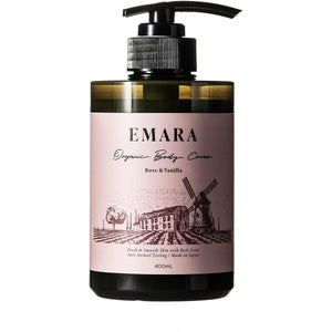 EMARA Organic Body Cream《Rose & Vanilla》 (400ml)