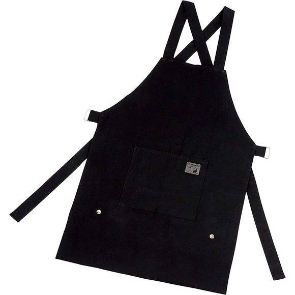 Captain Stag UL-2047 Apron, Outdoor, DIY, Work, Camping, Apron, X-Shaped, One Size Fits Most, Unisex, Black