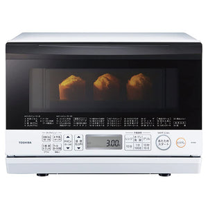 Toshiba ER-W60(W) Steam Oven Range, Stone Oven Function, 6.1 gal (23 L), Grand White, Non-Turning Table