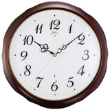 Seiko HS554B Wall Clock, Dark Wood, 11.8 x 11.6 x 1.9 inches (300 x 295 x 47 mm), Radio Waves, Analog