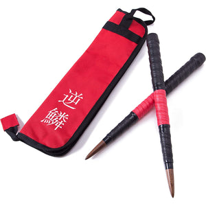 Maibachi for Taiko no Tatsujin Drumsticks Institute, Taper, Triple Roll, Black Walnut Carbide Wood, Resilience Power, Black Red Black (Red Case)