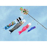 Hidemitsu Doll Workshop ZC6551A Mini Size Koinobori Flying Dragon Light 3.3 ft (1.1 m) Full Set Anywhere Stand with Installation Hardware