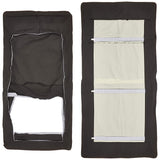 MUJI 82584271 Washed Cotton Canvas High Back Recliner Sofa 1-Seater Cover/Gray