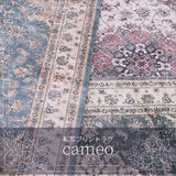 Hagiwara Rug, Gray, Approx. 74.8 x 94.5 in. (190 x 240 cm), Cameo, Transfer Print Rug, Machine Washable, Anti-Slip, Hot Compatible