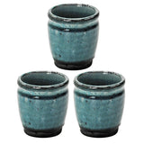 Mino Burn Cold Sake Charger Set of 3 Blue Powder Pull 398 - 47 - 41E (3)