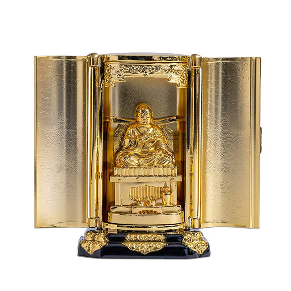 Buddha stature Hirohou Daishi with Kuriko (Gold Plated/24 Gold )_ 