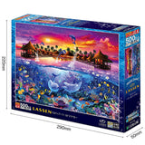 Lassen Maldives 500 Piece Jigsaw Puzzle, World Travel, Luminous Puzzle, 15.0 x 20.9 inches (38 x 53 cm)