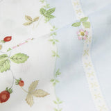 Nishikawa PI07900623B Comforter Cover, Single, Wedgwood, Wild Strawberry, Easy to Put On and Take Off, Made in Japan, Blue