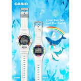 [Casio] Babygie Watch Radio Solar Love Sea and The Earth Eye Search Japan Collaboration Model BGR-3000UK-7JR Women's White