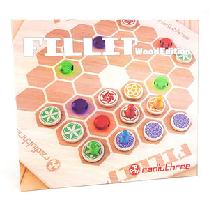 Radiathree FILLIT Wood Edition (2-4 Players, 10-20 Minutes, Ages 8+) Board Game