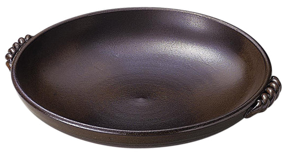 Santou 09057 Banko Ware Ceramic Board, Black, 10.8 inches (27.5 cm), No. 8, Glaze