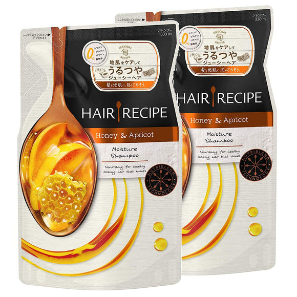 Hair Recipe Honey Apricot Enriched Moisture Recipe Shampoo Refill 330ml x 2