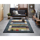 Ikehiko #2371009 Wilton Weave Carpet, Ibiza, Approx. 31.5 x 55.1 inches (80 x 140 cm), Navy, Antibacterial, Odor Resistant, Rug, Mat