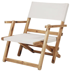 CAPTAIN STAG Outdoor Chair FD Low Director Chair White CS Classics UP-1041