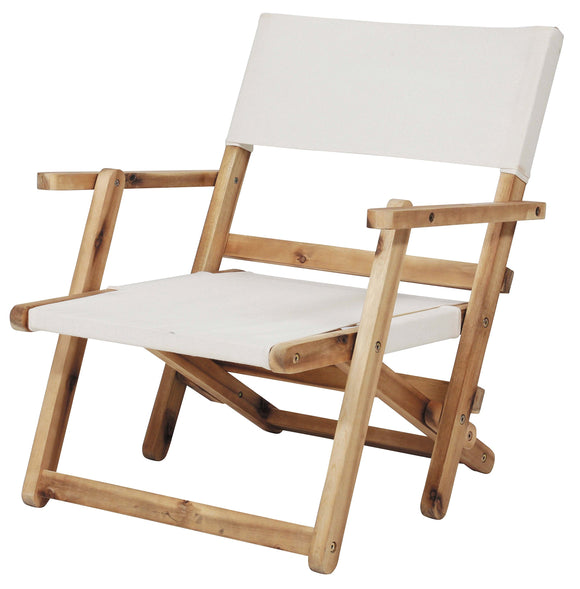 CAPTAIN STAG Outdoor Chair FD Low Director Chair White CS Classics UP-1041