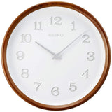 Seiko Clock KX239B Wall Clock, Natural, Radio Controlled, Analog, Natural Wood Fabric, Diameter 11.0 x 2.3 inches (280 x 59 mm)