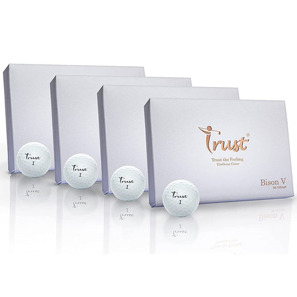 Trust 2022 Trust Golf Ball Bison V / X / XL Pearl White Urethane Cover 3 Piece Reactive Core (Tour Series) Bison Series (Bison Series)