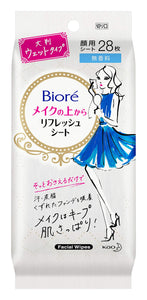 Biore Makeup Refresh Sheet Unscented Economical 28 Sheets