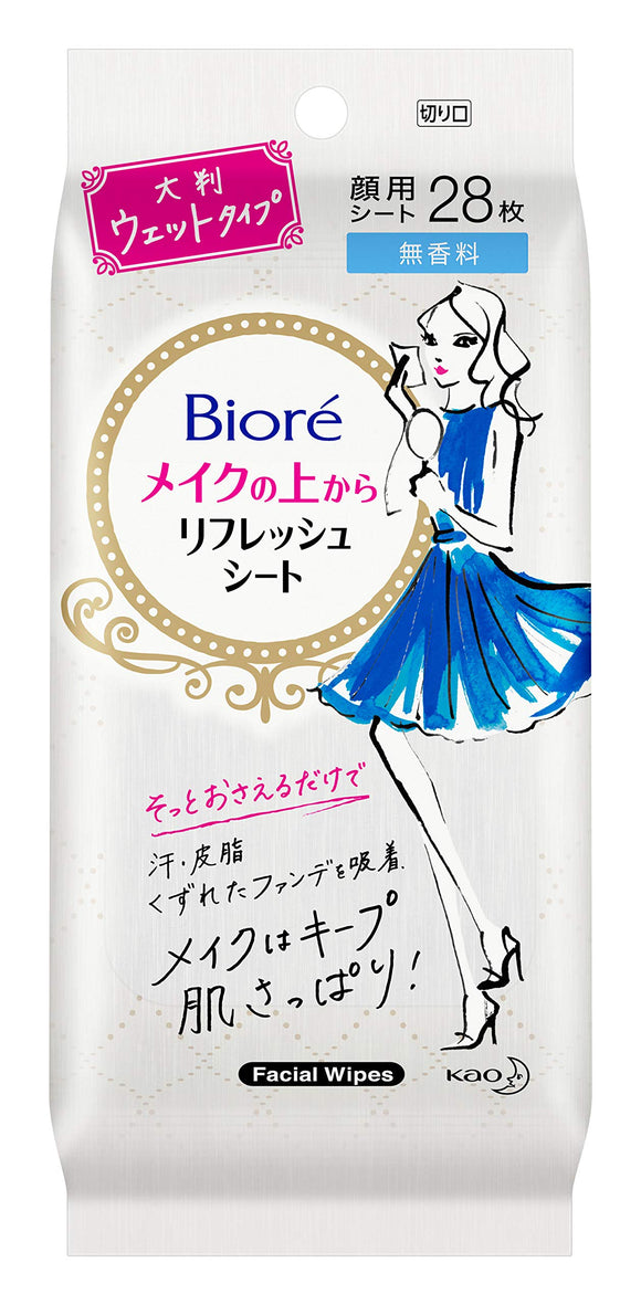 Biore Makeup Refresh Sheet Unscented Economical 28 Sheets