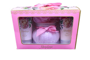 Japan Grand Champagne Magnifique Rose Bath Gift PK Type Antique Rose Body Soap 3 Assorted