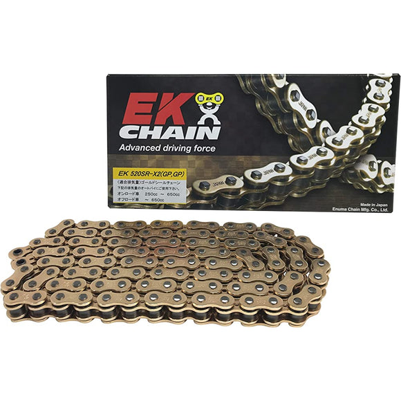 EK (EK) QX Ring Seal Chain 520SR-X2 Gold 112L [Screw Joint]