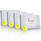 Trust Golf 2022 Trust Golf Ball Bison Soft / V / X / XL Crystal Yellow Urethane Cover 3 Piece Response Responsive Core Bison Series (Bisson Series)