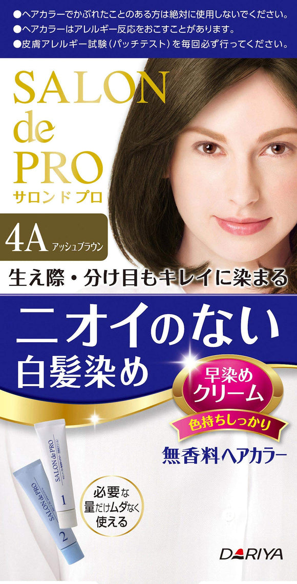 Salon de Pro Unscented Hair Color Early Dyeing Cream 4A