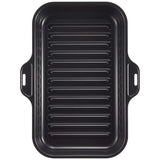 Paloma PGDL-30BM Large Corrugated Deep Plate for Gas Stoves, La Cook Gran Truffle Brown