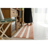 Suminoe Washable Kitchen Mat, Bath Mat, 17.7 x 106.6 inches (45 x 270 cm), Pink