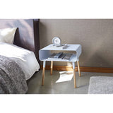 Yamazaki Industries 4229 Low Side Table, White, Approx. W 13.8 x D 13.8 x H 13.8 inches (35 x 35 x 35 cm), Plain, Bean Bag Cushion