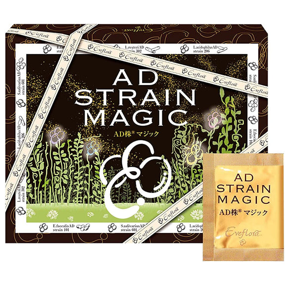 AD Strain Magic Lactic Acid Bacteria Supplement (30 Packages/Powder Individually Packaged) Oral Care (Coccus AD Strain/Inulin/Xylitol Blended) Increased Number of Bacteria and Contents to Double