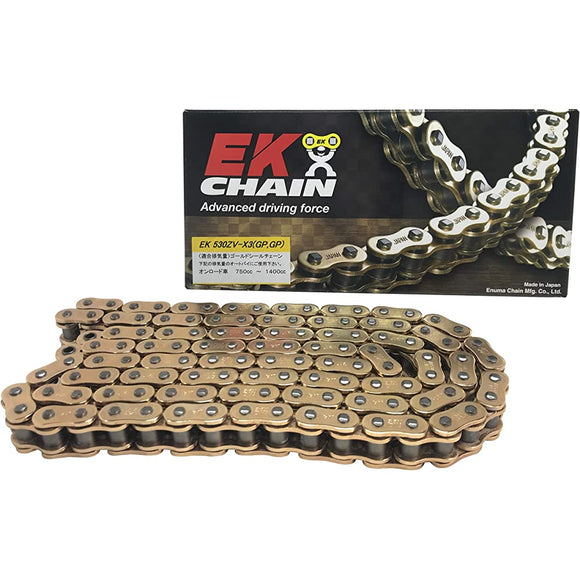 EK (EK) NX Ring Seal Chain 530ZV-X3 Gold 120L [Kashime joint]