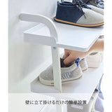 Yamazaki Standing Kids Shoes Rack Frame Wide White Approx. W50XD22XH48cm Frame Height Adjustable Approx. 9 pairs storage 5045