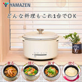 Yamazen EGD-D650 (MW) Electric Pot, Compatible with IH Direct Fire, Grill Pot, Matte White