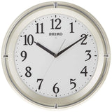 Seiko Clock KX381S Wall Clock, Automatic Light, Radio, Analog, Visible Even at Night, Light Gold, Pearl