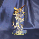 Folcart Feng Shui Handmade Glasswork Glass Dragon Good Luck Auspicious Money Luck