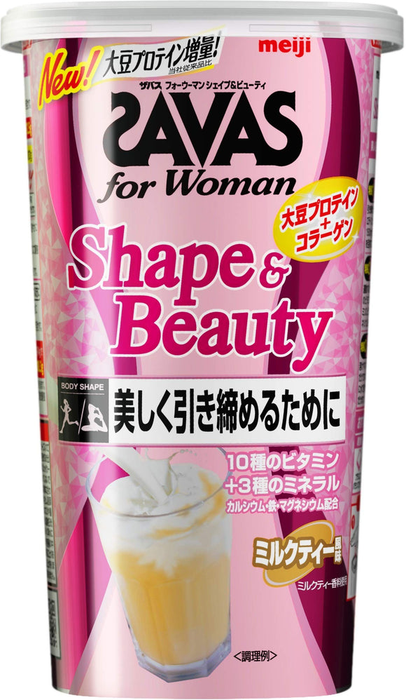 Meiji Savasfor Woman shape and beauty milk tea flavor 12 servings 252g