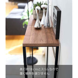 Yamazaki Console Table Black Approx. W60XD18.5XH80.5cm Tower Easy to place Slim display shelf Side table with hook 5165