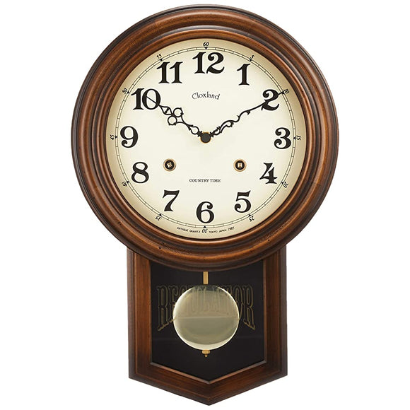 Santeru DQL623 Antique Radio Pendant Clock (Round), Made in Japan