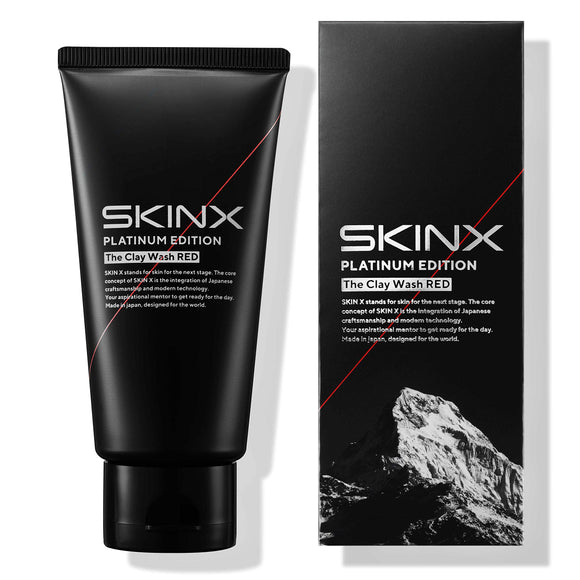 Face Wash Men's [High-Performance Clay Face Wash that Adsorbs Non-Tight Pores, Blackheads and Dirt] SKINX Adhesion Foam Face Wash Foam 80g