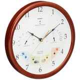 enpekkusu Weather Meter, Temperature and Humidity Meter, uxeza-paru Atomic Clock Weather Forecast Function Wall Mount Made in Japan Brown BW – 873