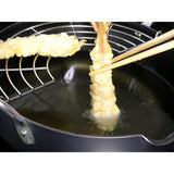 River Light Tempura Pot, Kyoku, Japan, S, 0.4 gal (1.5 L), Induction Compatible, Iron, Made in Japan