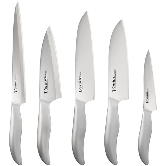 Shimomura Kogyo Verdun All-Stainless Steel Kitchen Knife Set