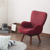 Doshisha LKR-RD High Floor Chair, 1-Seater Sofa, Easy to Sit On and Sit Up, Rotating Type, Red