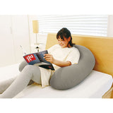 Mogu Bead Cushion, Silver Gray, Powder Support Set, Approx. Width 27.6 x Height 35.4 x Height 7.9 inches (70 x 90 x 20 cm)