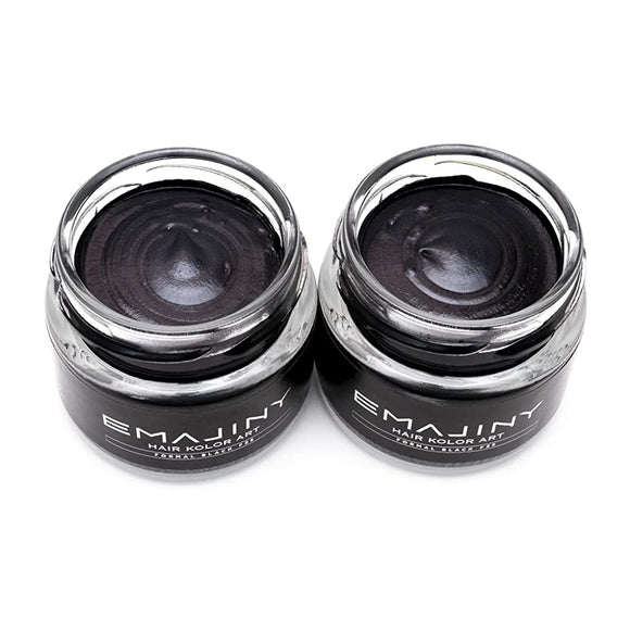 [Value Set of 2] EMAJINY Formal Black F25 Formal Black Color Wax, Black, 1.3 oz (36 g), Made in Japan, Unscented, One Day Black Hair Can Be Washed Off With Shampoo