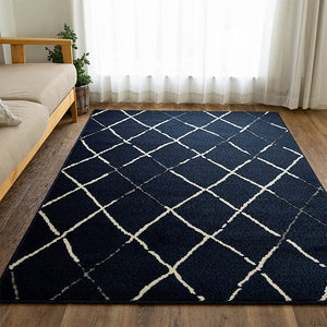 Sayansayan Antiviral Treatment, Antibacterial Treatment, Anti-bacterial Treatment, Nordic Rug, Fillet, 74.8 x 94.5 inches (190 x 240 cm), 3 Tatami Mats, Navy, Made in Japan