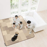 Meiwa Gravia AHW-2002HH Waterproof Insole Carpet 72.8 x 72.8 inches (185 x 185 cm) (2 Tiers), Geometric Pattern, Brown