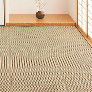 Hagiwara Rug, PP Pattern Top Mat, Brown, Edoma 4.5 Tatami Mats, Igusa Style, Washable, Luis